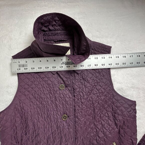 Faconnable Womens Quilted Water-Resistant Vest Medium Purple Packable Outdoor - Picture 8 of 10